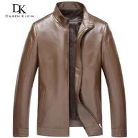 promotion genuine leather coats for men 2018 new spring outerwear slimsimple business stylesheepskin leather jacket dk6608a