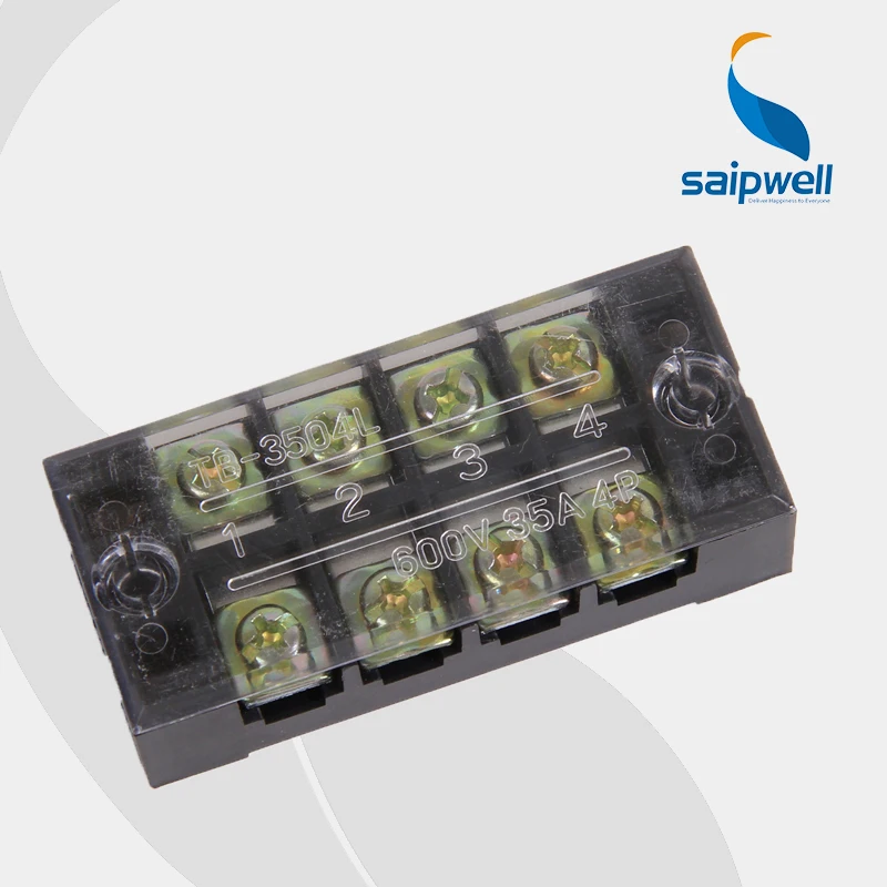 Одобренный CE 4 контактный винтовой клеммный блок (35A 600 V)|screw terminal block connector|terminal