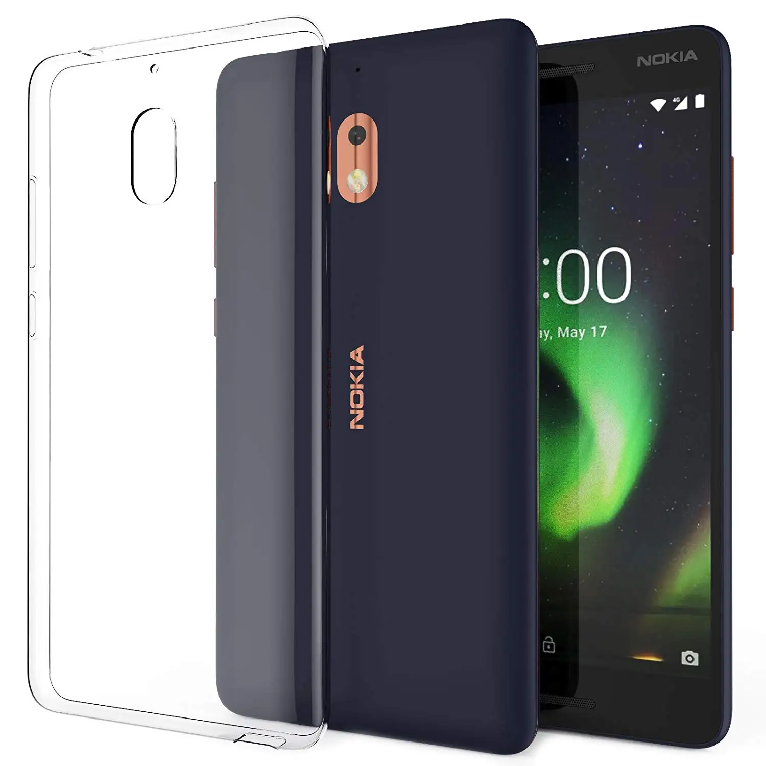 Чехол TELEYAGO для Nokia 2 1/3 1/5 1 (2018) тонкий прозрачный мягкий силиконовый чехол из ТПУ