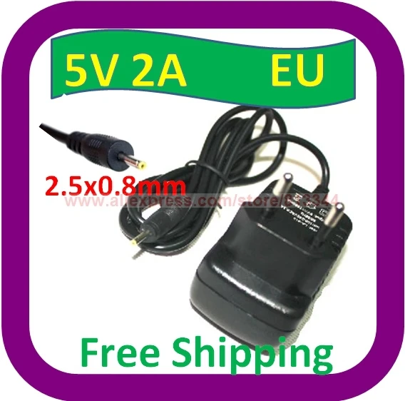 2 шт. Бесплатная доставка 5 в а штепсельная вилка европейского стандарта DC 5x0 8 мм