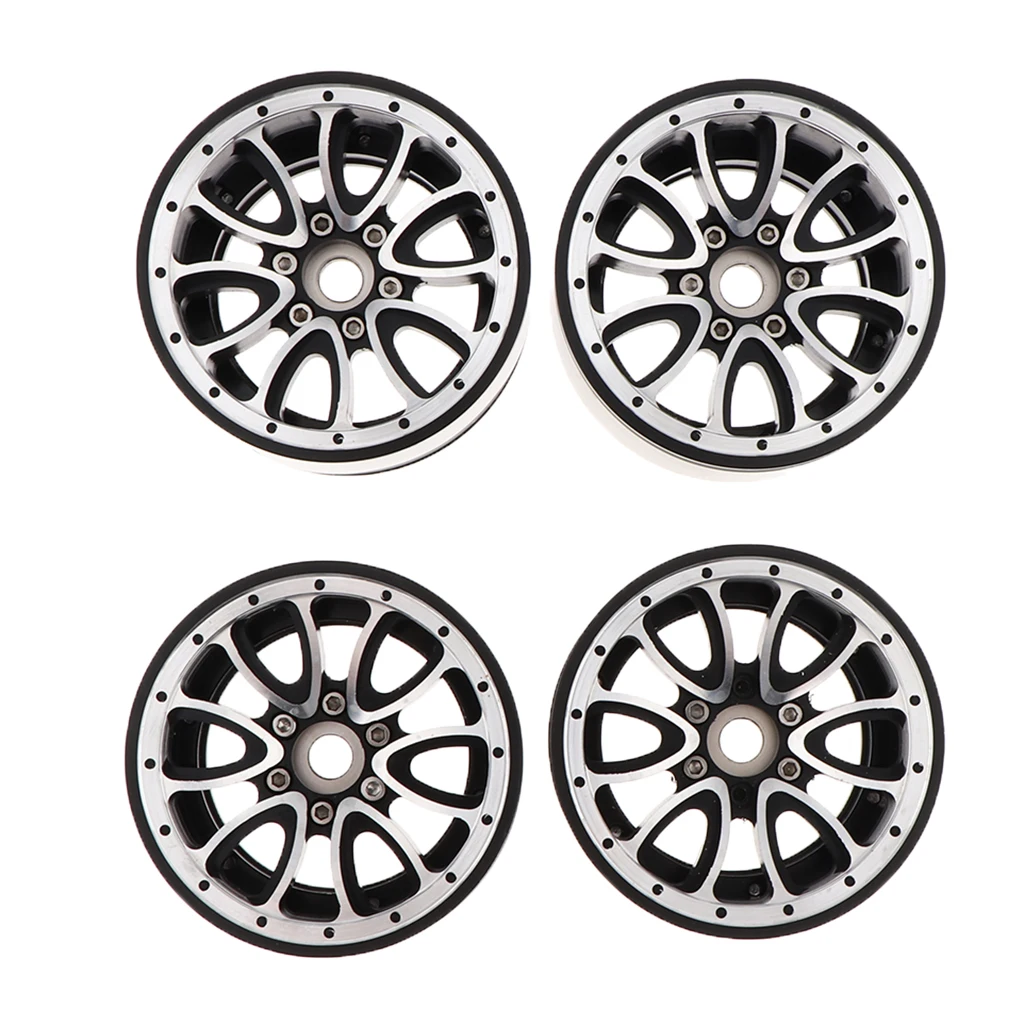 4-Piece 2.2inch Aluminum Alloy Wheel Rim with Beadlock for 1:10 Traxxas TRX-4 D90 D110 RC Crawler | Игрушки и хобби