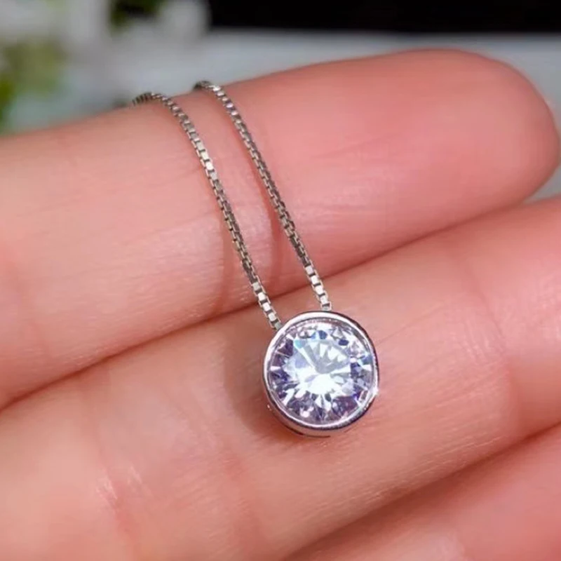 Ювелирные изделия colife модный Муассанит кулон для молодой девушки 1.2ct F цвет VVS1 класс Муассанит Серебряный кулон 925 серебряные ювелирные изделия