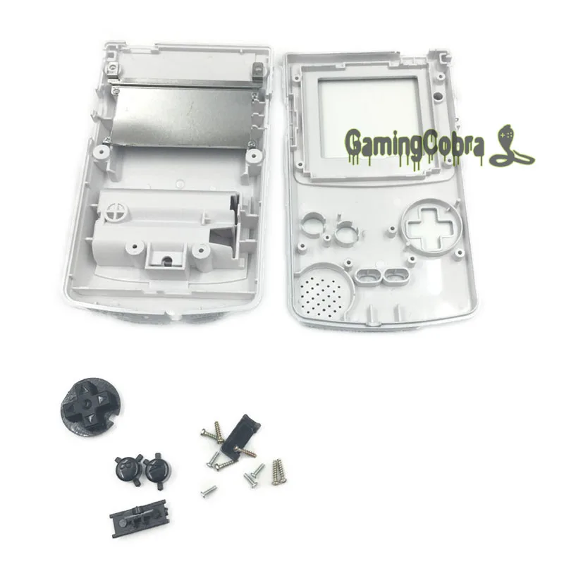Серебряный сменный комплект чехол с полным корпусом для Nintendo Game Boy Color GBC |