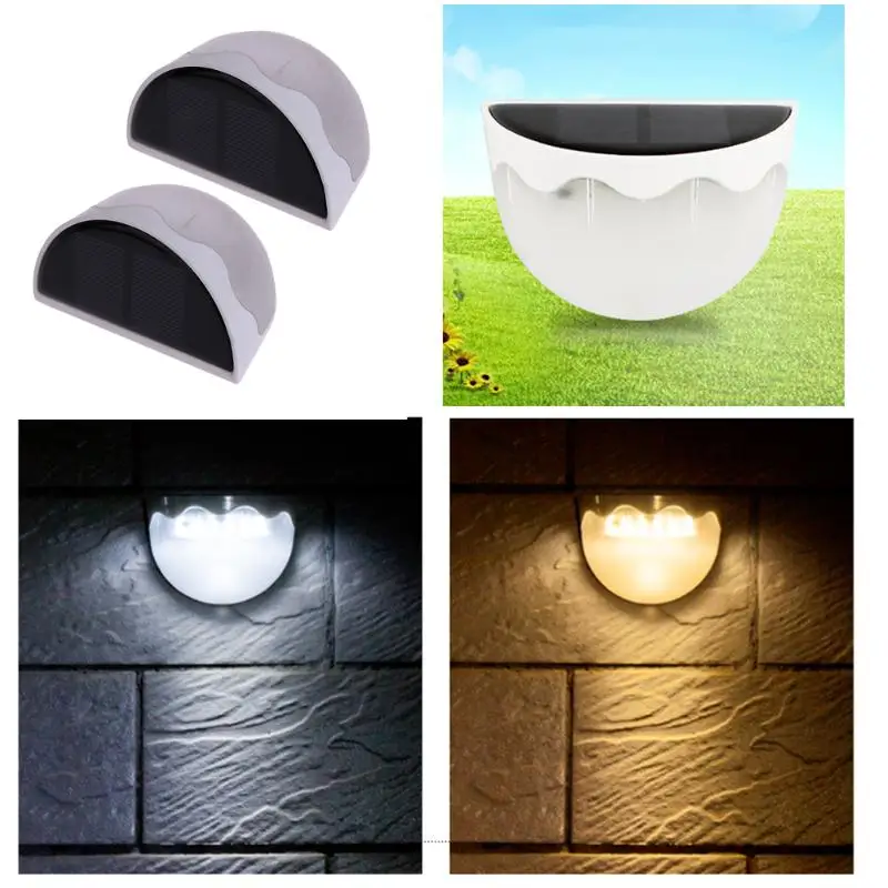 6 LED наружная Солнечная энергия свет датчик настенный светильник