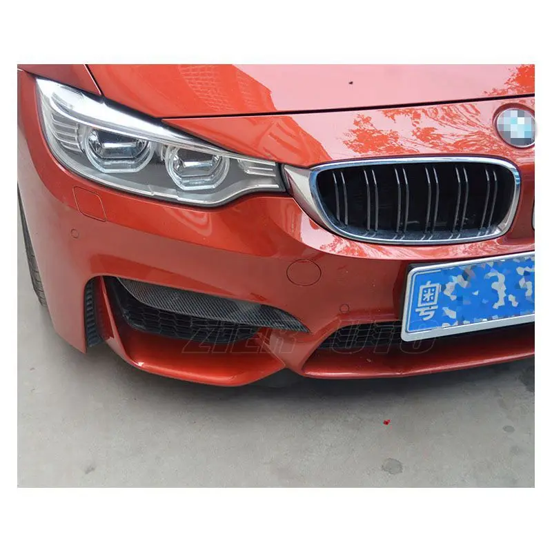 Углеродное волокно передний бампер верхние щитки/разветвители для BMW M3 M4