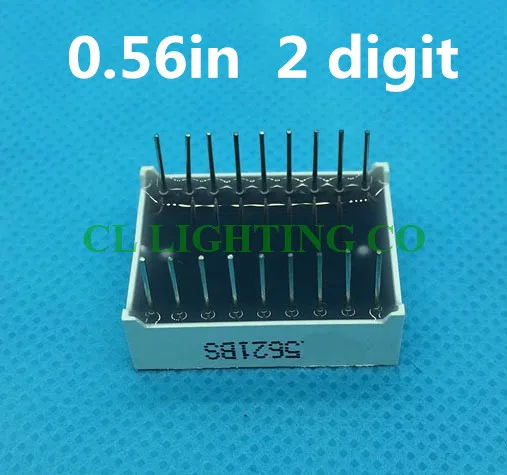 Красный 0 56 &quotдюймовый 2 битный 7 сегментный светодиодный дисплей статическое