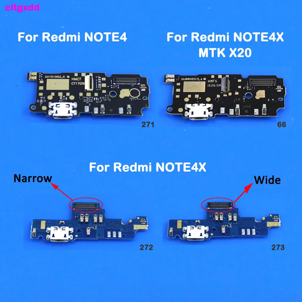 

cltgx USB Charging Port Dock Plug Jack Connector Charge Board Flex Cable With Microphone For Xiaomi Redmi NOTE 4 / Redmi NOTE 4X