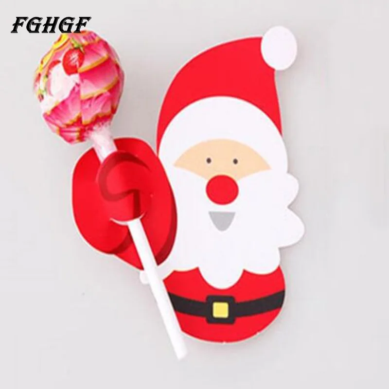 FGHGF 50 шт. рождественские палочки для леденцов бумажные конфеты Рождественский