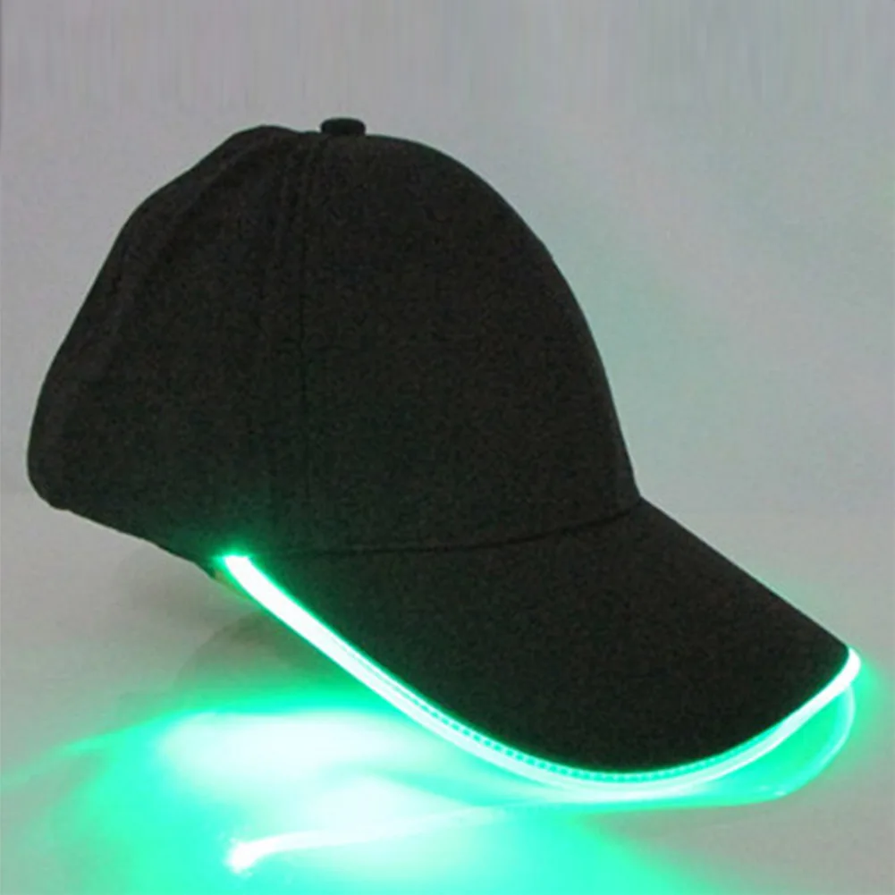 

Unisex LED Light Cap Hat Team Baseball Caps Fitted Hats Glow In Dark Party Club Props TC21