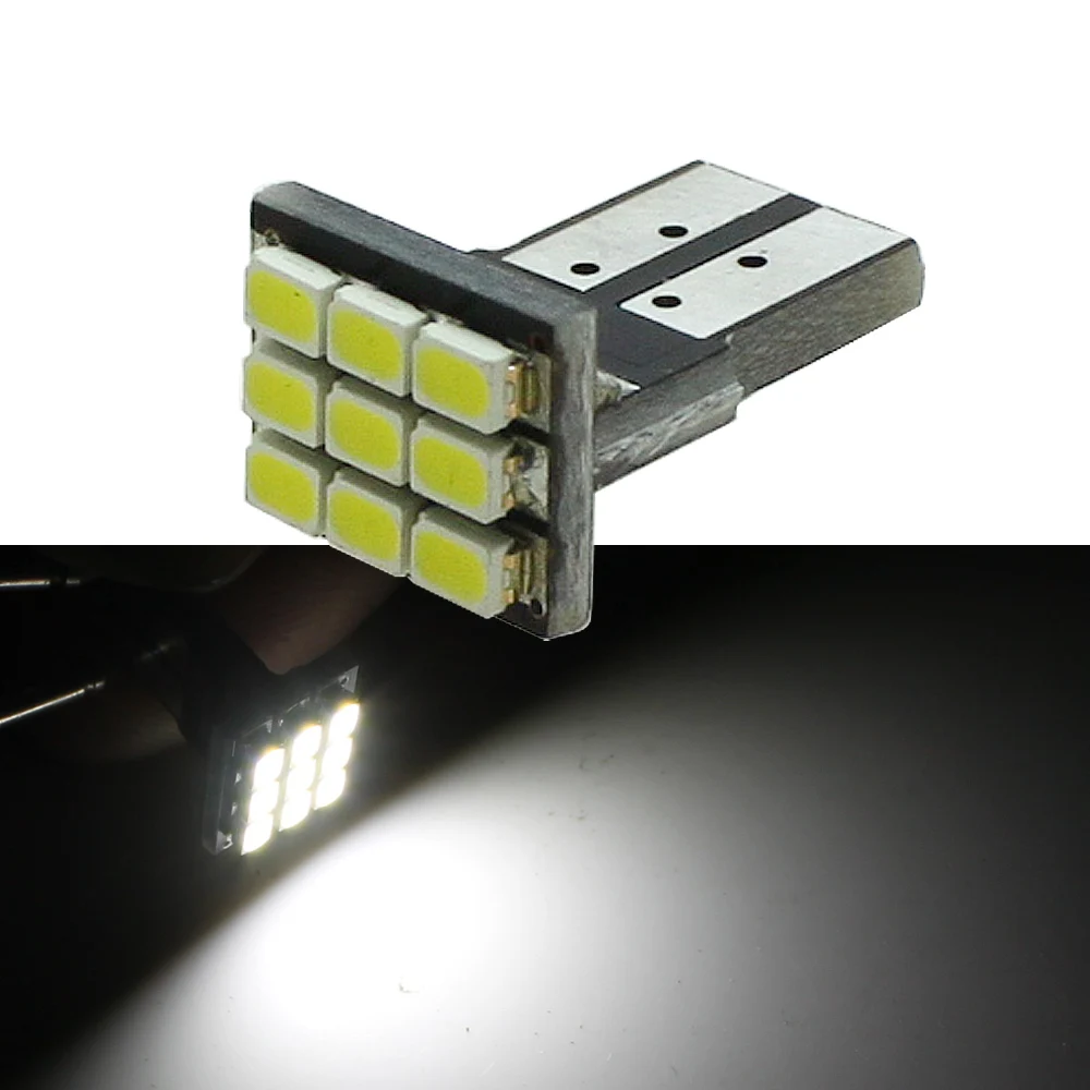 5 шт. T10 W5W 9 1206 SMD светодиодный Диод белого света DC 12V автомобильный купол для чтения