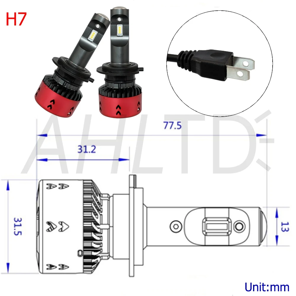 2X S6 авто светодиодный фар H8 H7 H11 9005 H4/HB2 9006/HB4 5202 72 Вт/заданная величина 6000lm12V лампа светодиодная фара для автомобиля со светодиодными кристаллами для dodge ram 1500