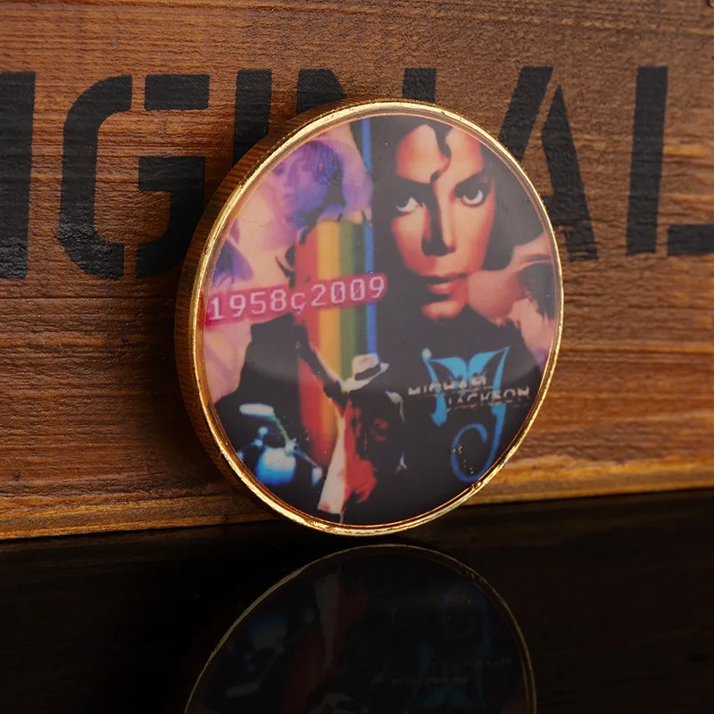PIKAALAFAN American Michael Jackson Gold Plated Coin Metal Badges Commemorative Collecting COINS | Игрушки и хобби