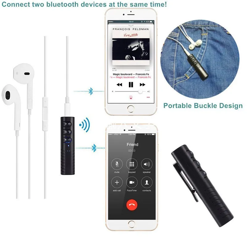 Mambaman авто Aux 3 5 мм разъем Bluetooth Динамик приемник автомобильный передатчик Handsfree