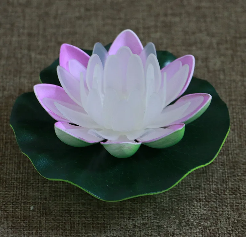 CLAITE красивый светодиодный светильник в форме цветка лотоса цветная плавающая