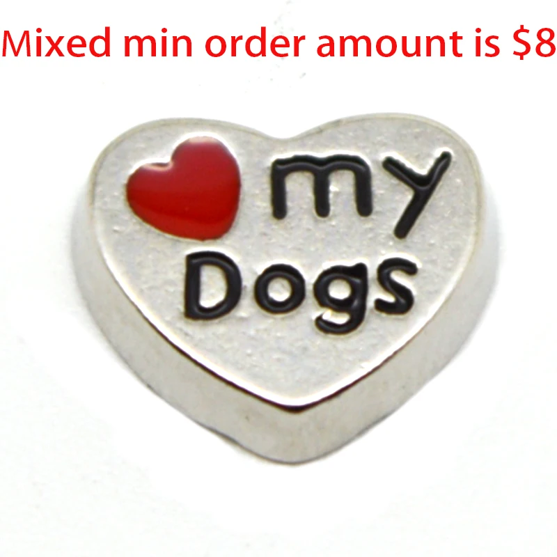 Новый дизайн ювелирных изделий 10 шт милые любовь мои собаки плавающие амулеты
