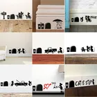 1 шт. забавная Настенная Наклейка с отверстием для мыши s, съемная самоклеящаяся виниловая настенная наклейка, украшение для дома, гостиной, детской, спальни