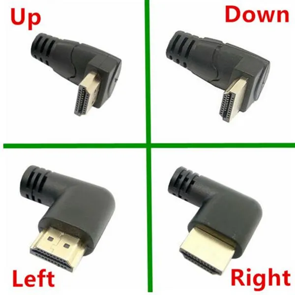 HD 2.0 кабель под углом 90 градусов 4k HDMI с поддержкой 4K 1080P 3D для PS3 проектор фута