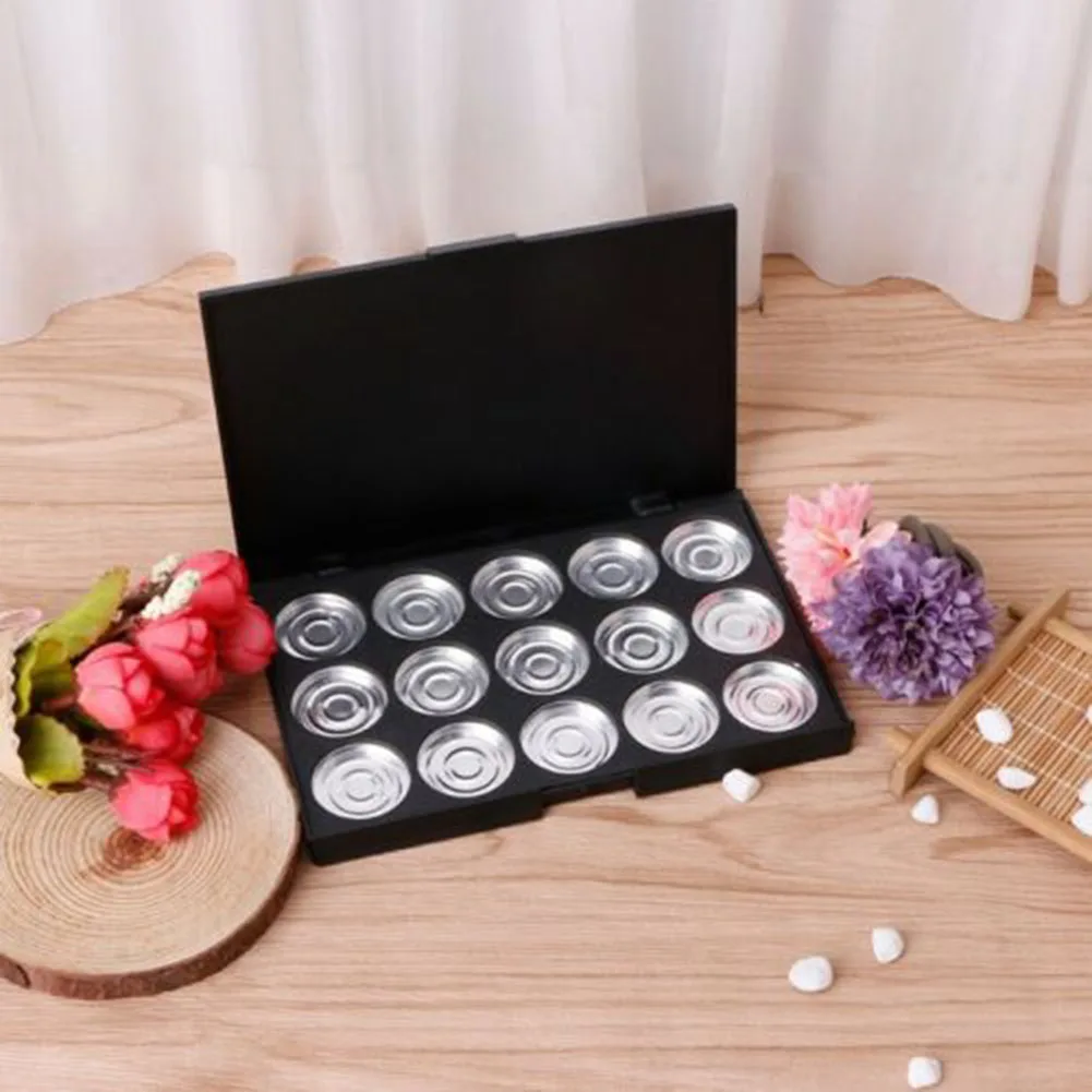 Durable Portable DIY Aluminum 15 Holes Empty Eyeshadow Palette Cosmetics Makeup Case Holder | Eye Shadow