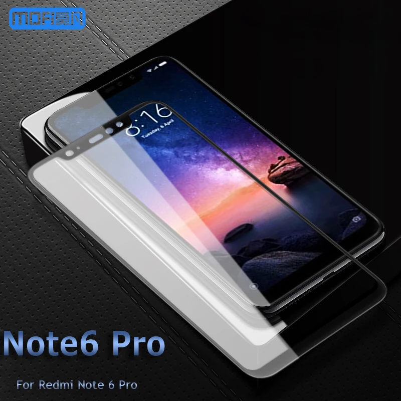 Xiaomi redmi note 6 pro стекло глобальная версия полное покрытие Mofi защитная пленка для
