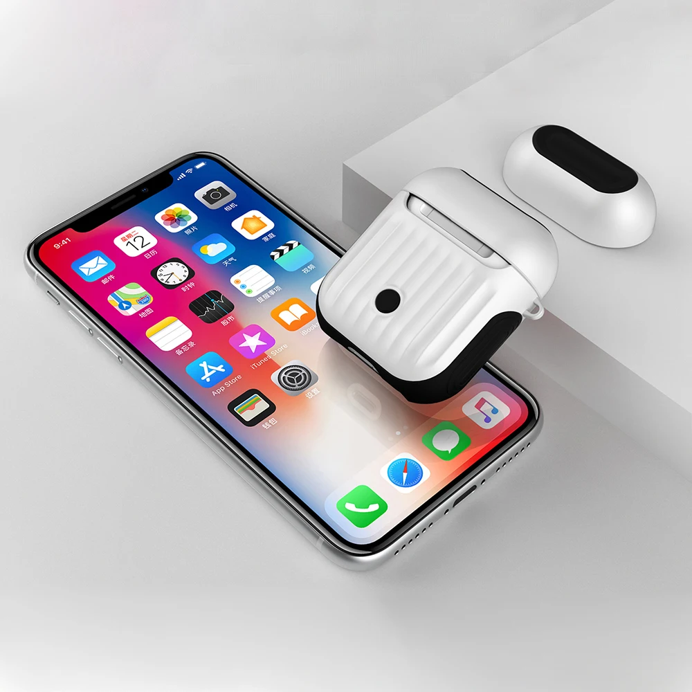 Earphone Case For Apple AirPods Shockproof Cover Wireless Bluetooth Headphone Protector Trunk Pattern Air Pods Pouch | Электроника