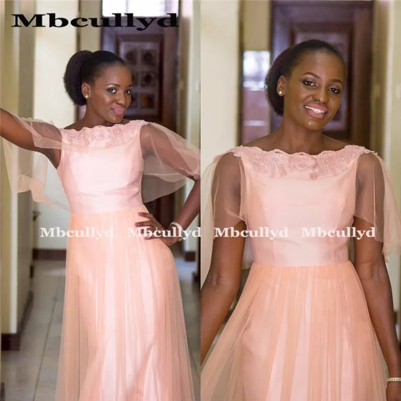 Mbcully очаровательные розовые Выпускные платья длинное 2020 ТРАПЕЦИЕВИДНОЕ ПЛАТЬЕ с