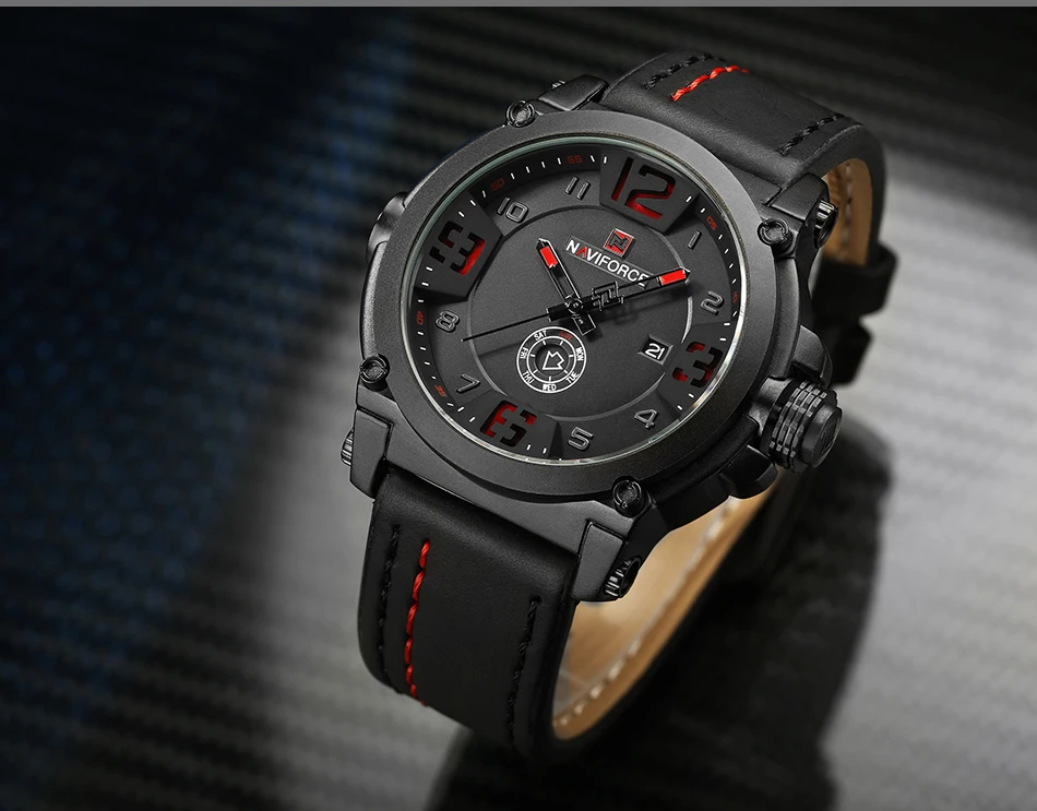 Мужские часы Топ бренд Роскошные спортивные часы стимпанк naviforce спортивные часы кожа кварцевые мужские военные часы Relogio Masculino