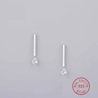 fashion 100 925 sterling silver earrings for women silver 925 jewelry stud earrings crystal cz earing for female girls