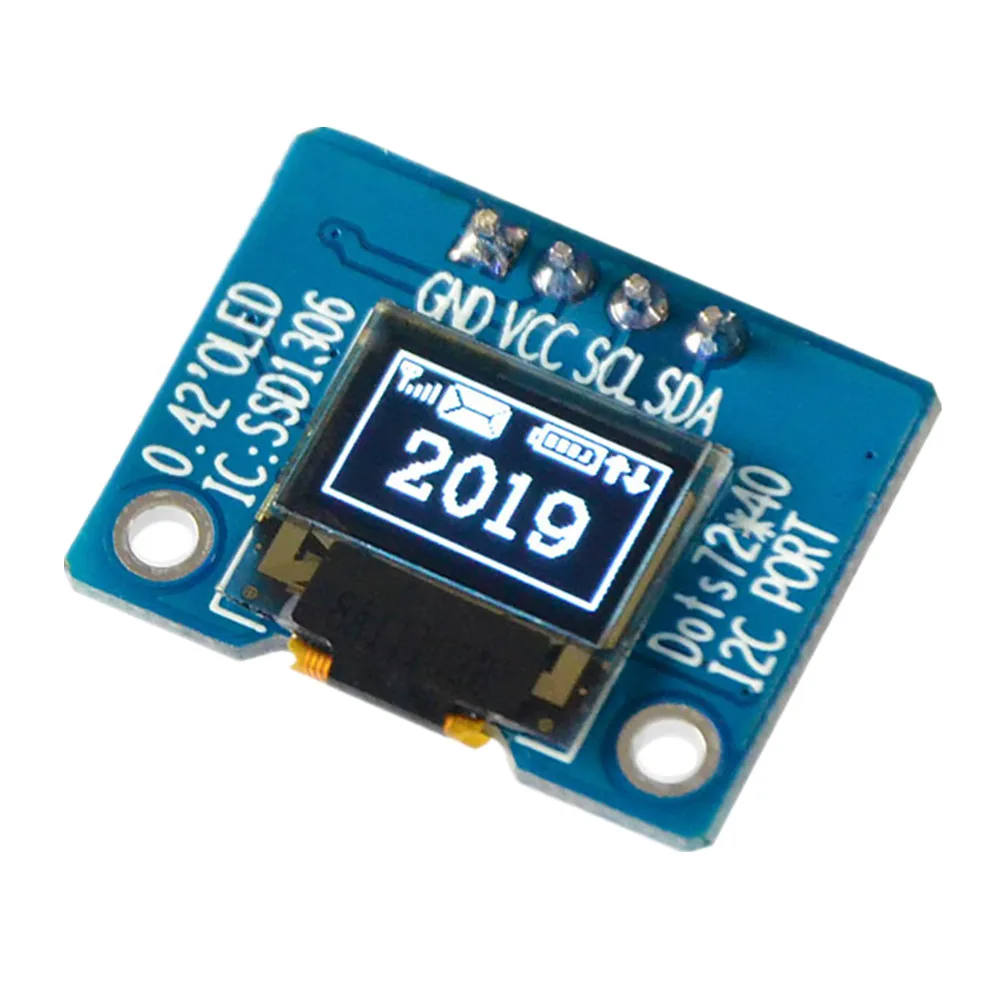 Модуль ЖК экрана oled 0 42 дюйма 4/7 контактов серийный экран ssd1306 светодиодный