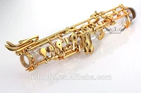 oboe player full automatic gold plated crystal transparent body oboe