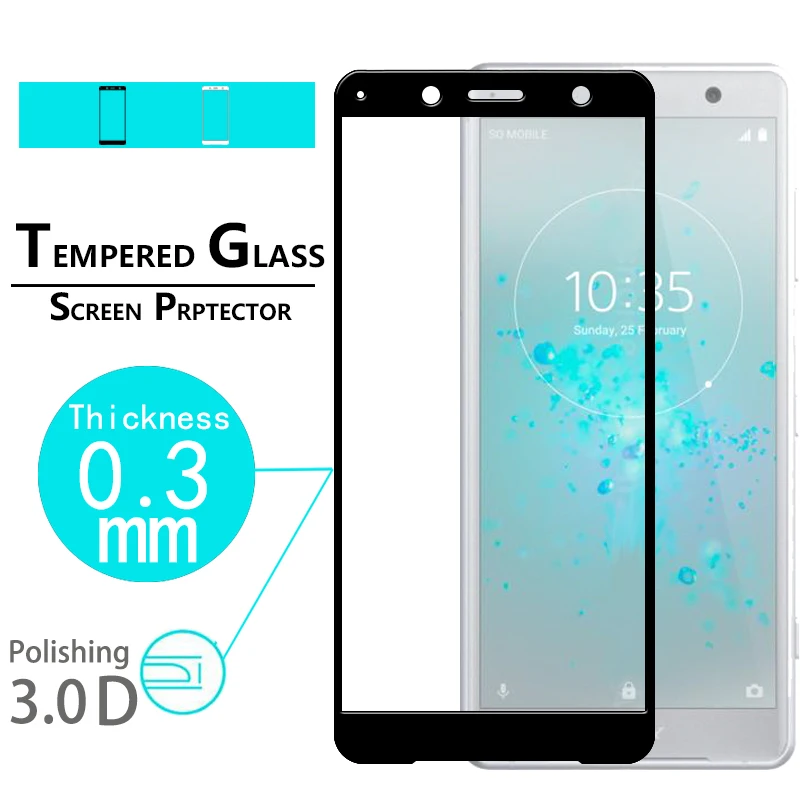 3D изогнутый край Полное покрытие стеклянная пленка для SONY Xperia XZ2 compact H8314
