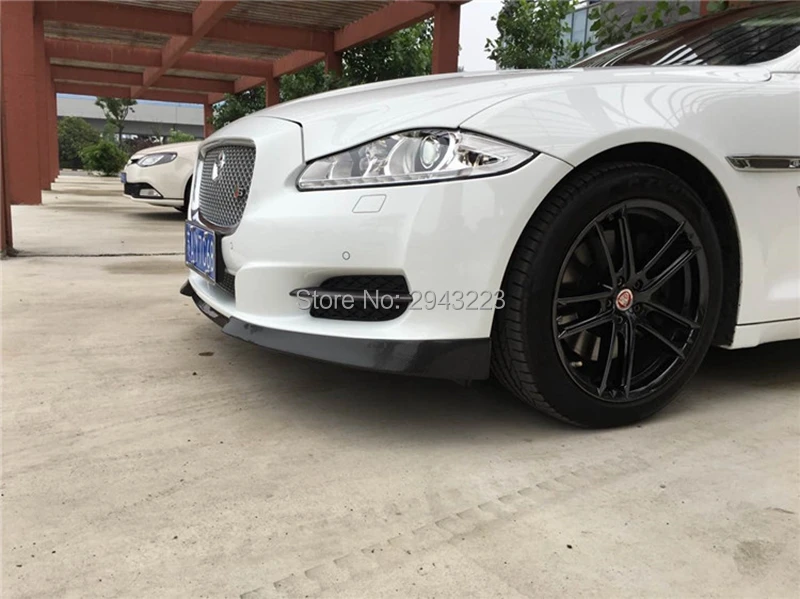 Для Jaguar XJ 2011- FRP+ углеродное волокно, передний бампер для губ, диффузор, защита Бампера, защитная накладка, покрытие для автомобиля, Стайлинг, 3 шт