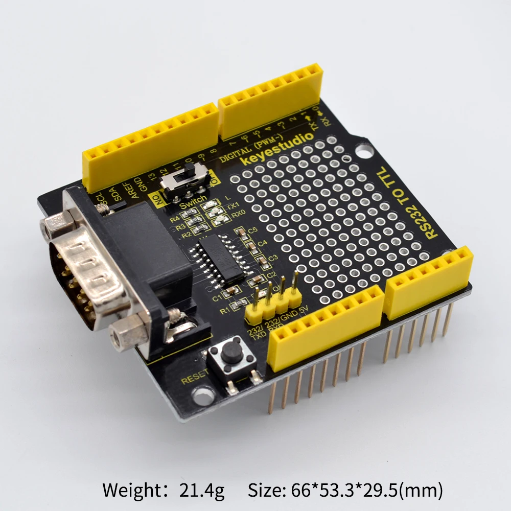 Keyestudio RS232 к ttl щит преобразования для Arduino UNOR3, совместимый с интерфейсом RS232