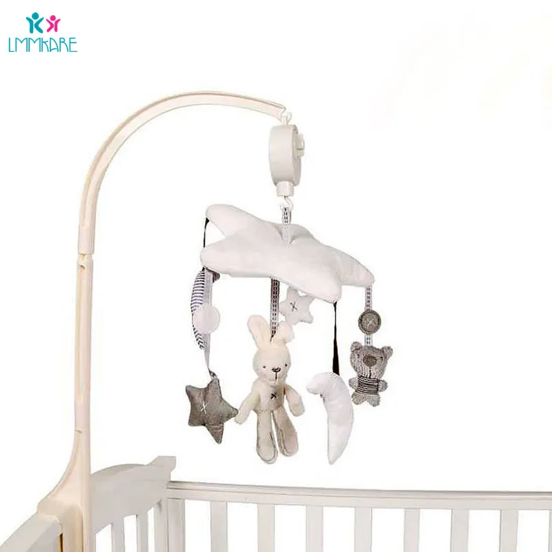 Newborn Toddler Bed Bell Plush Rabbit Music Pacifying Toys Baby Carriage Children's Bedroom Decoration Unisex | Мать и ребенок