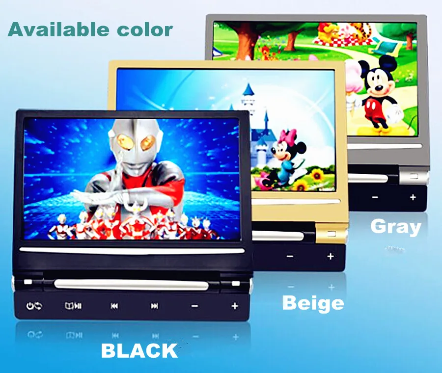 9 дюймов Сенсорный ключ Авто Dvd-плеер Подголовник 800x480 32bit Игры автомобильный