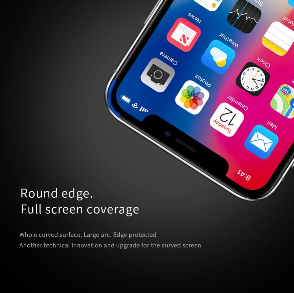 Закаленное стекло Nillkin с полным покрытием 3D для iPhone 13 12 Mini 11 Pro X 8 7 Plus XR XS Max SE 2020 |