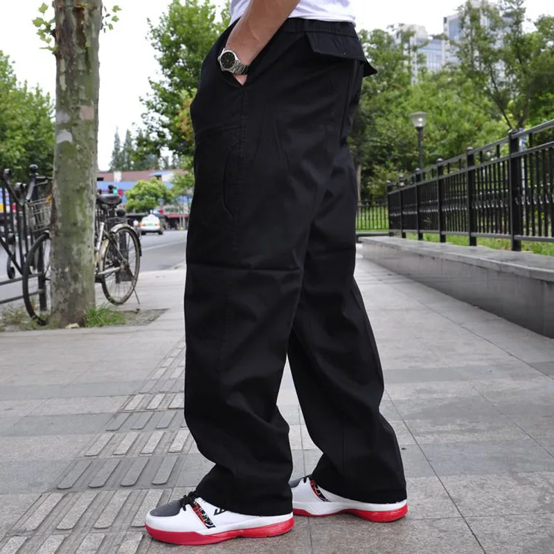 6XL осень зима большой Размеры Для мужчин толстые Повседневное брюки мужской плюс