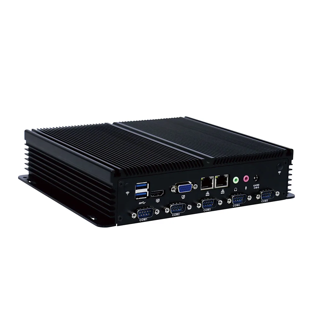 Günstig Minisys Linux Thin Client-Core I5 4210u Dual Intel I211-AT Lan Industrielle Mini Pc Serielle Port Unterstützung RS485 COM 6 * USB Für KIOSK