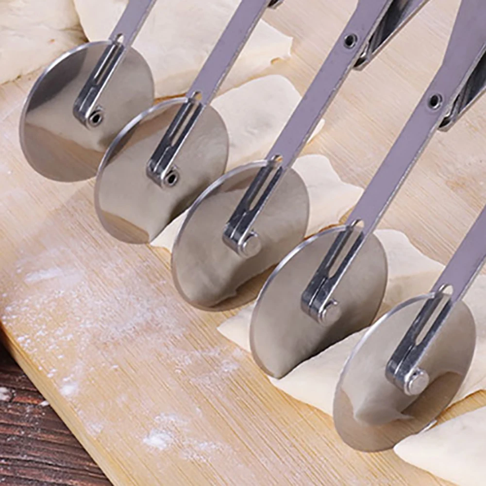 Kitchen Gadget 3/5/7 Wheels Pizza Cutter Dough Divider Adjustable Pizza Cutter Roller Pastry Knife Cake Baking Tools