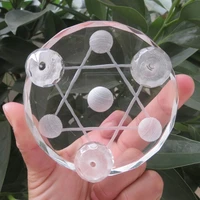187g beautiful 7 crystal balls sphere base glasses stand 80mm free shipping