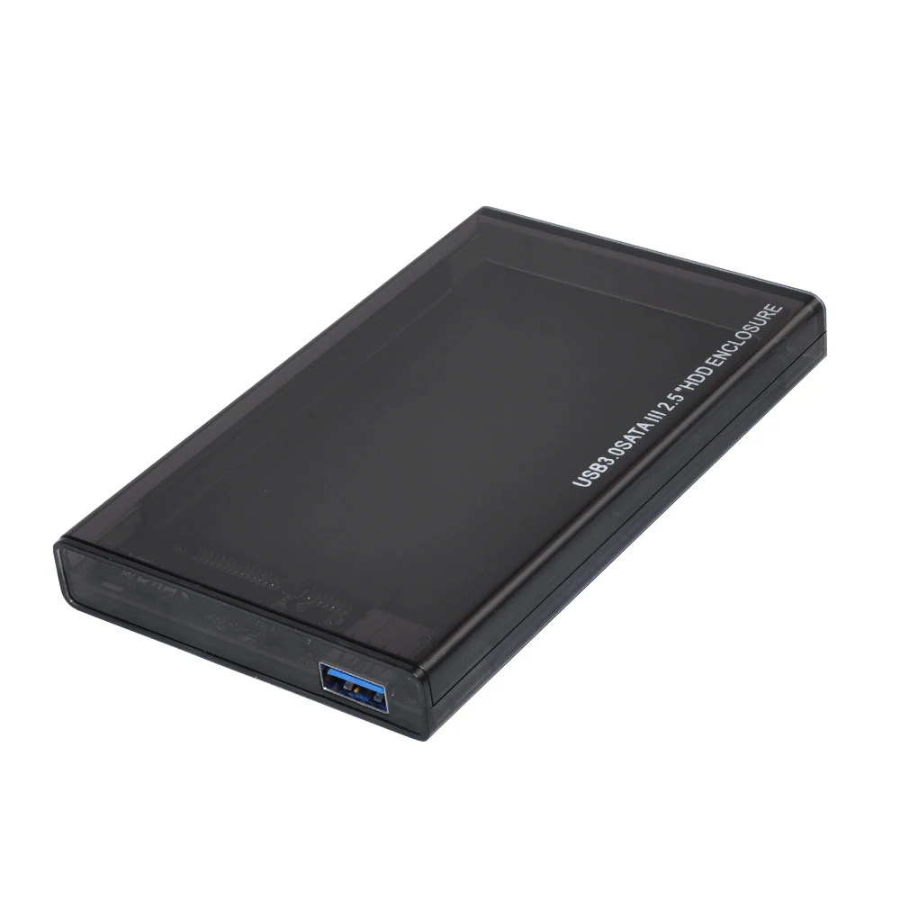 Черный DeepFox 2,5 дюймов Прозрачный USB 3,0 для SATA 3,0 HDD чехол без инструмента 5 Гбит/с Поддержка 2 ТБ жесткий диск корпус - Цвет: Черный