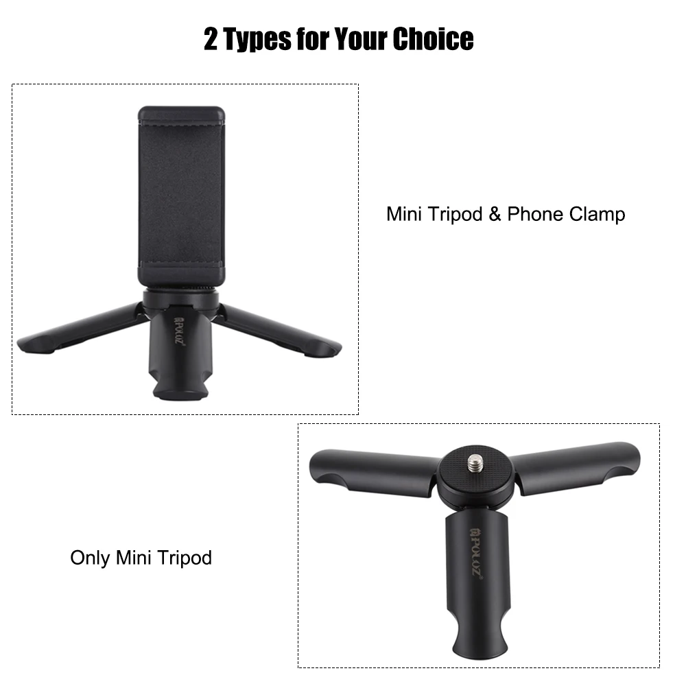 2 варианта портативный мини складной настольный штатив с универсальным зажимом