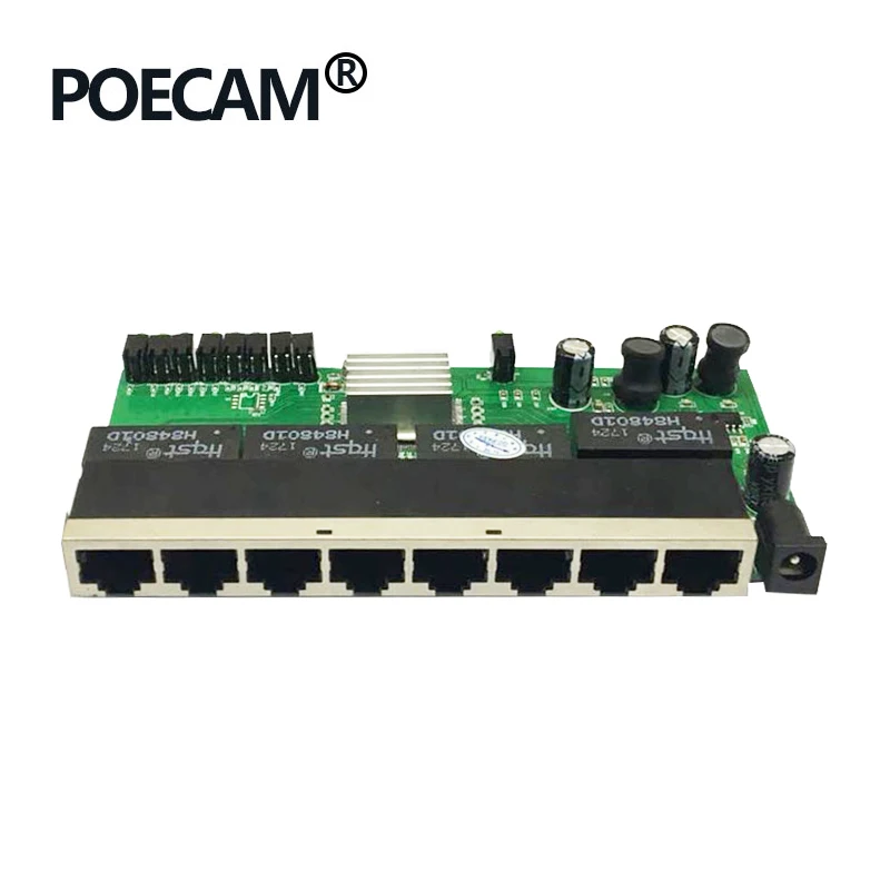 8 Порты и разъёмы гигабитный коммутатор PCBA UTP с медная раковина 1000 Мбит/с Fast Ethernet