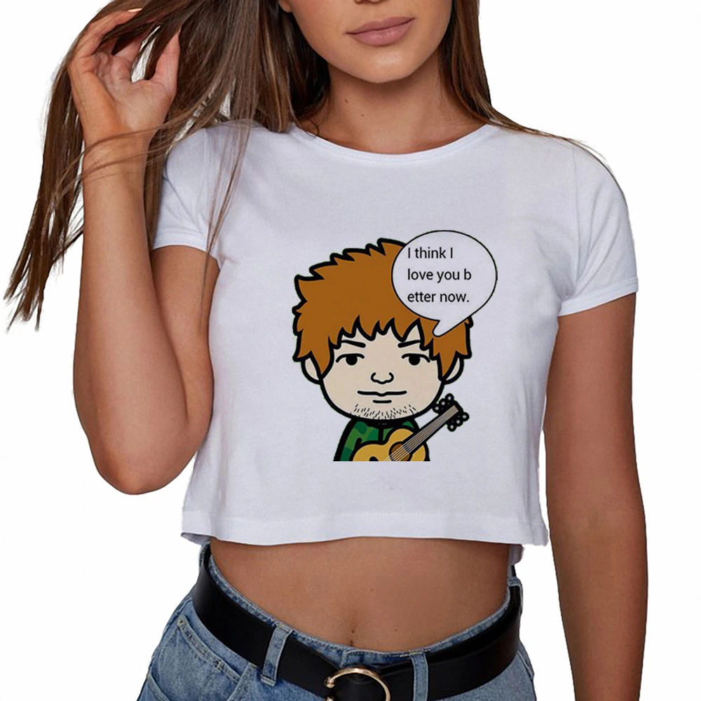 Хипстер Ed Sheeran женская футболка с мультяшным принтом забавная Повседневная