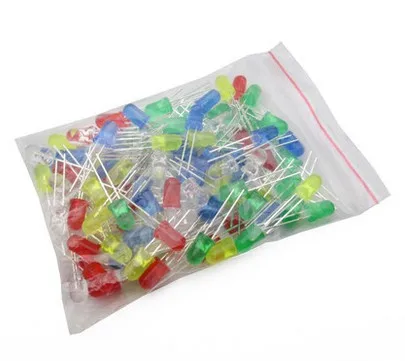 100 шт 3 мм белый зеленый красные синие желтый светодиодный светильник лампочка