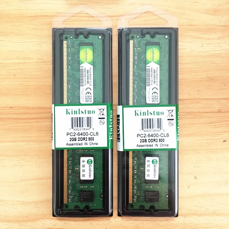 Kinlstuo Высококачественная память DDR2 2 ГБ 1 4 ОЗУ 800 МГц 667 533 для всех INTEL AMD|Оперативная