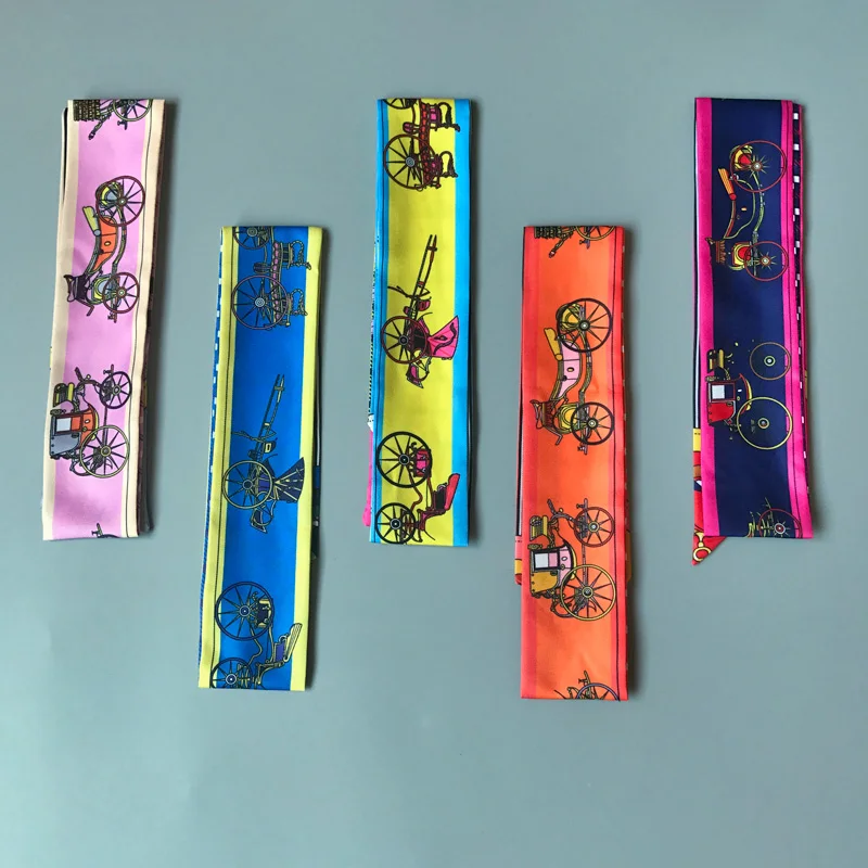 Женский Узкий Шелковый шарф модный ошейник каретка стильное