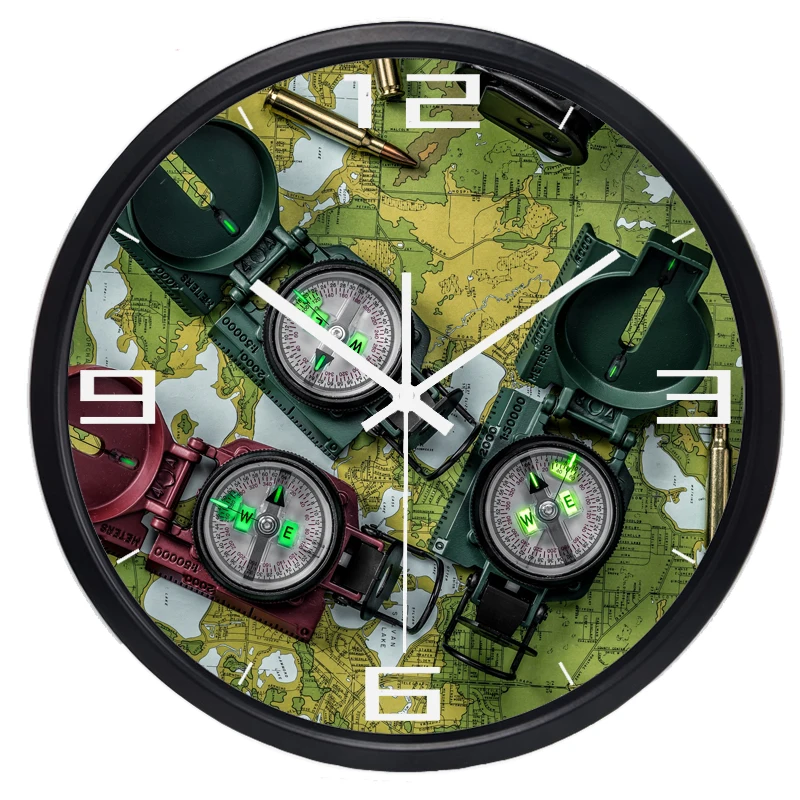 Спорт на открытом воздухе Компасы Географические карты настенные часы Домашний