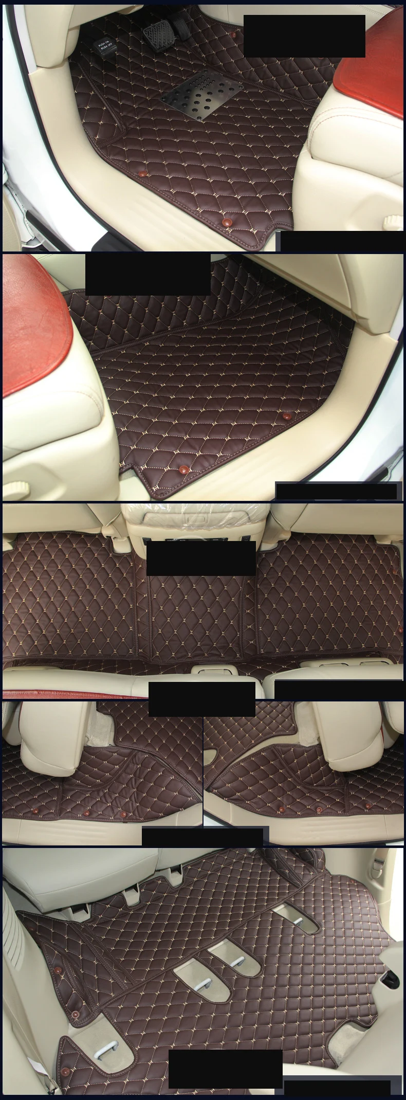 lsrtw2017 leather car interior floor mats for nissan patrol y62 2011 2012 2013 accessories