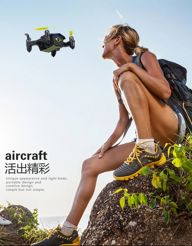Новинка 2,4 г wifi fpv высота удерживания складной Безголовый 3D Роллинг RC Мини карманный Дрон Квадрокоптер с камерой