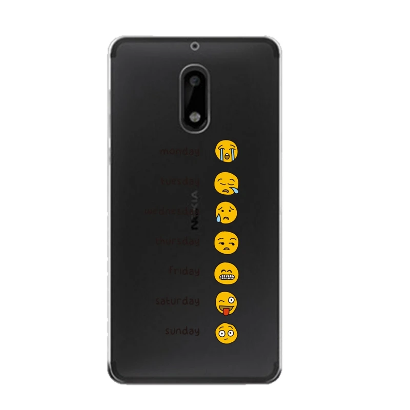 Soft Silicone TPU phone Case For Nokia3 5 6 8 N540 N640 N535 N830 smile Emoticon cute Cartoon Free Shipping | Мобильные телефоны и